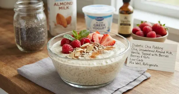 Diabetics' Tasty Chia Pudding Recipe: Creamy, Low-Carb, and Satisfying