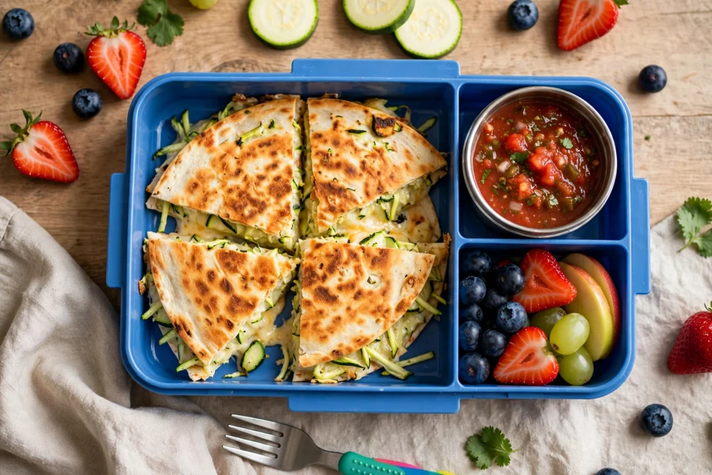 6-Ingredient Kids Zucchini Cheese Quesadilla