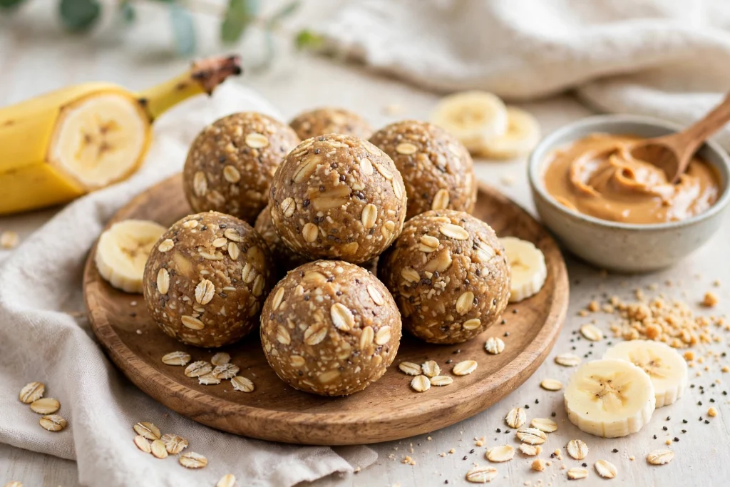 Quick 3-Ingredient Peanut Butter Banana Energy Balls
