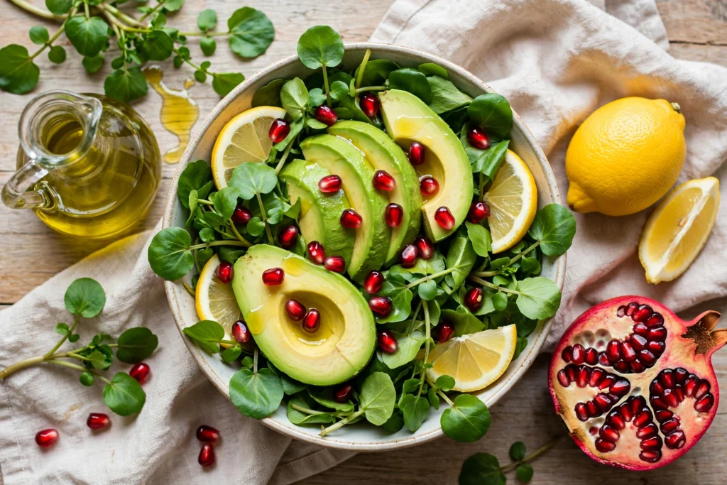Watercress and Avocado Salad for Pregnancy