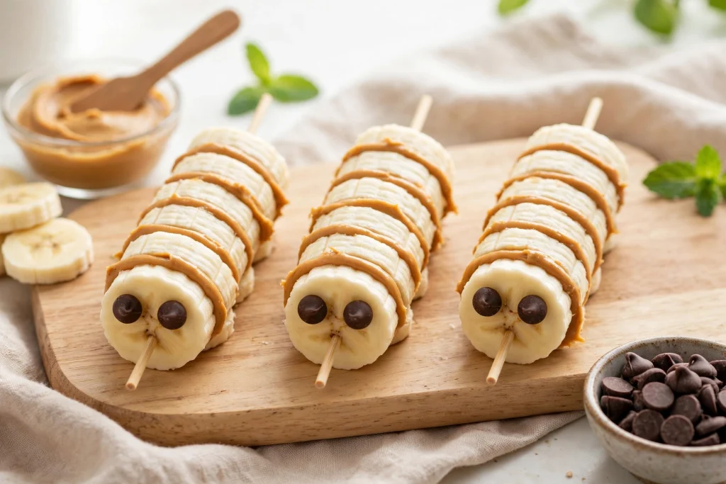 3-Ingredient Banana Caterpillar Bites for Kids