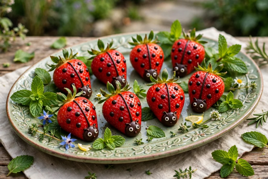 Adorable Ladybug Strawberries: Easy Kids Party Food